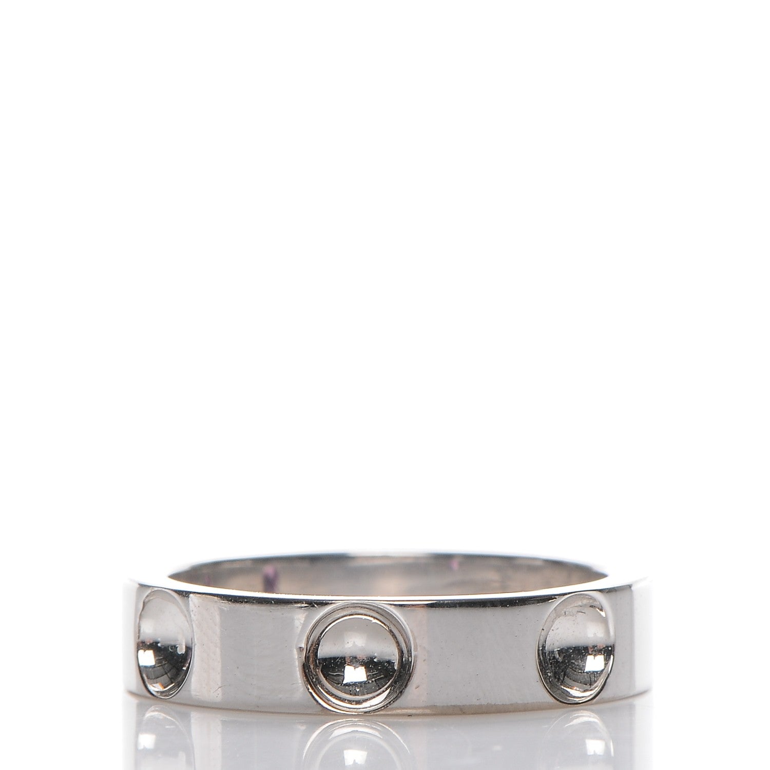 Louis Vuitton 18K White Gold Pink Safran Empreinte Ring 58 8.5 4 of 6