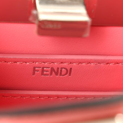 Fendi Ostrich Shiny Nappa Petite Peekaboo I SEE U Satchel Pink Dalia 7 of 11
