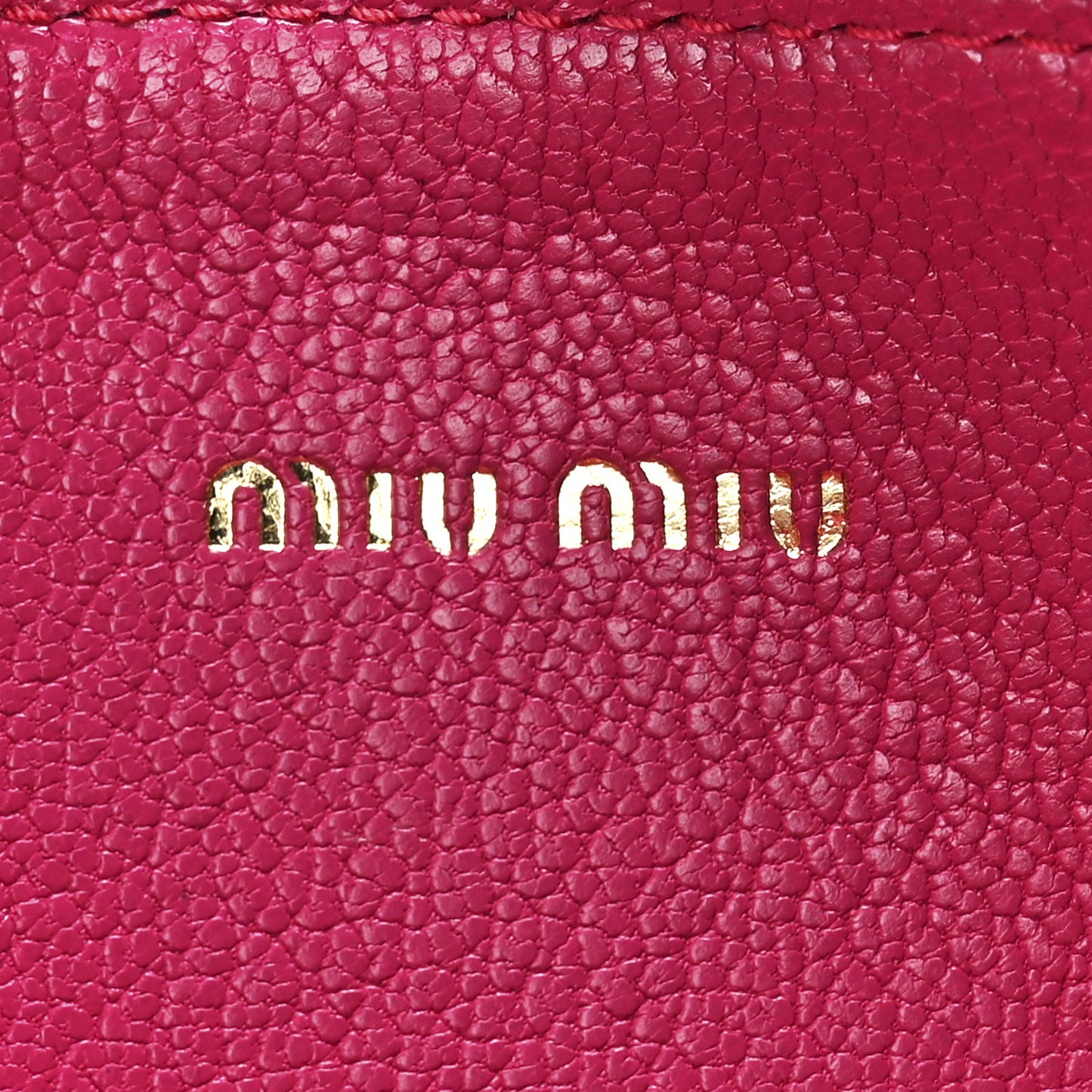 Goatskin Madras Zip Compact Wallet Pink