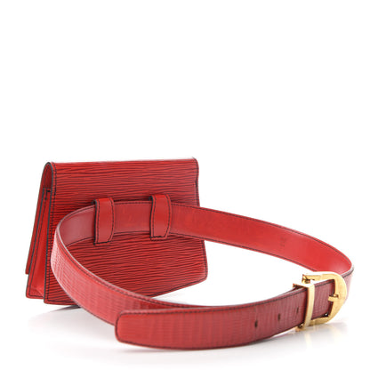 Louis Vuitton Epi Pochette Ceinture Tilsitt Belt Pouch Red 3 of 14