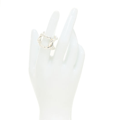 Bottega Veneta Sterling Silver Link Band Ring 53 6.5 2 of 5