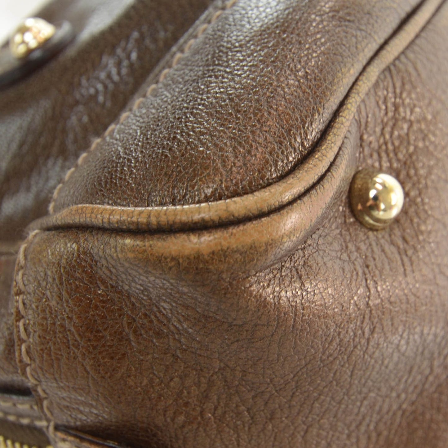 Leather Capri Small Bowler Bronze