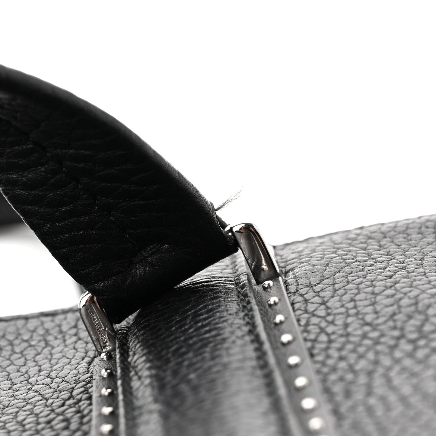 Calfskin Studded Firenze Briefcase Black