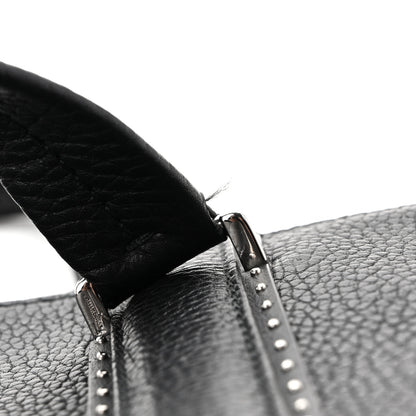 Salvatore Ferragamo Calfskin Studded Firenze Briefcase Black 17 of 18