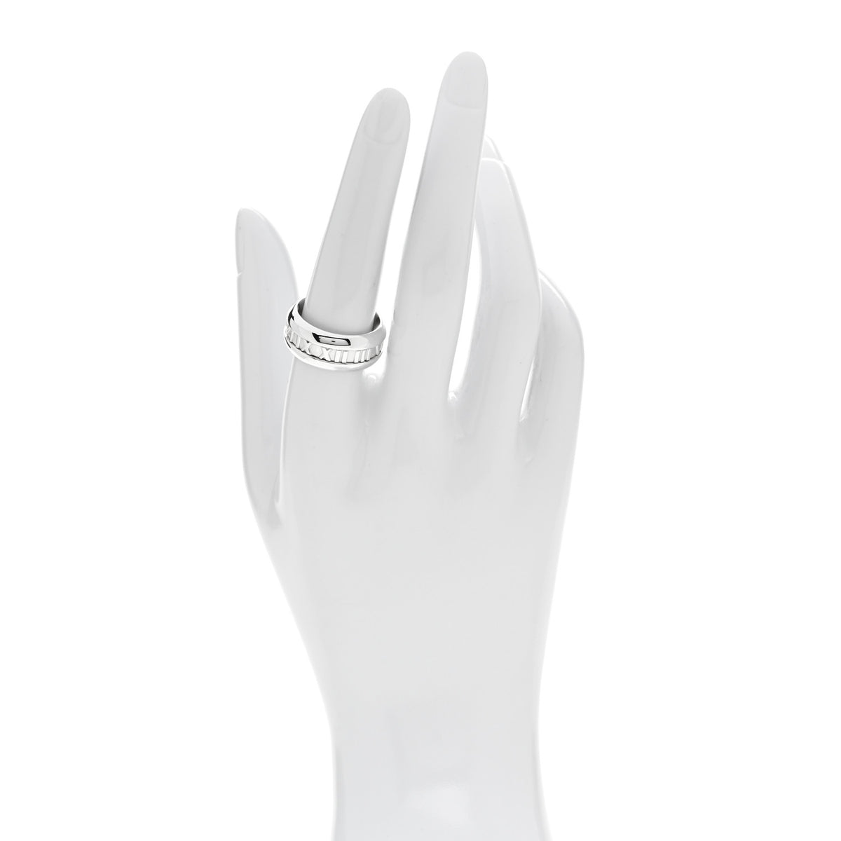 Tiffany Sterling Silver Atlas Band Ring 57 8 2 of 4
