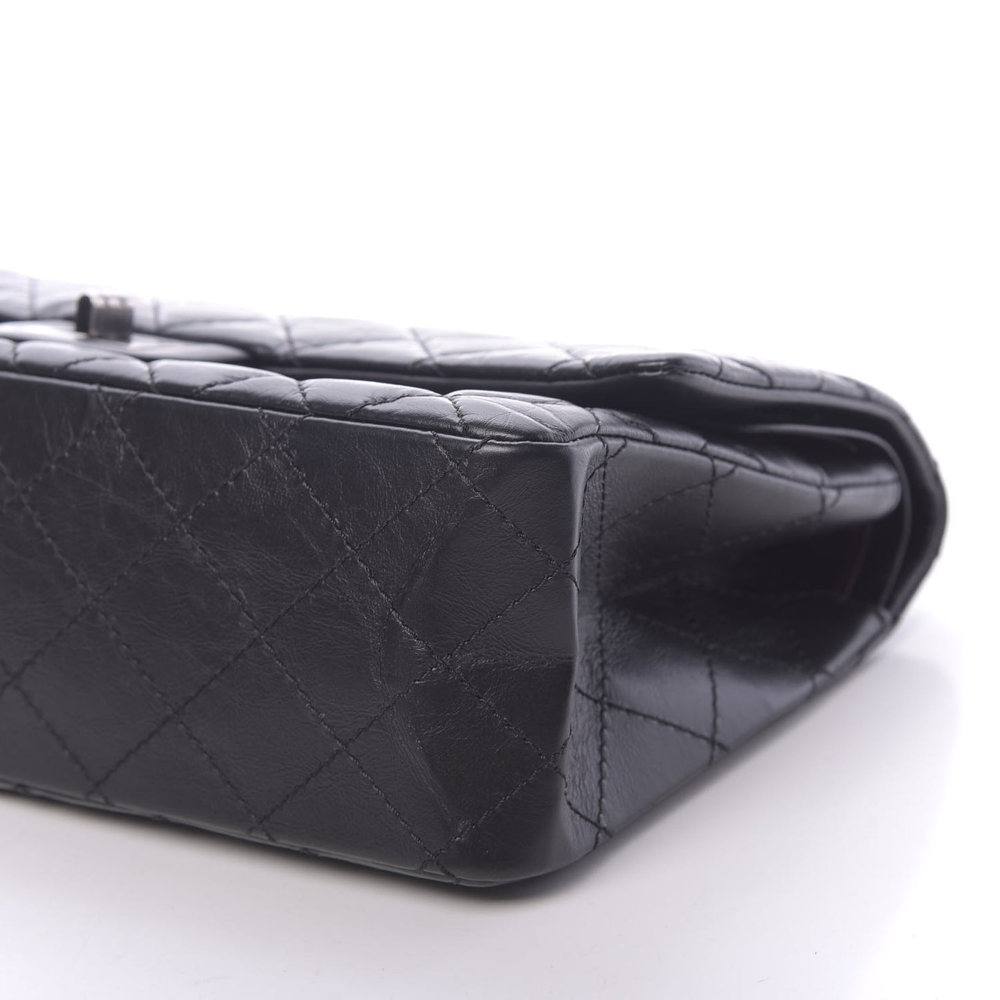 Aged Calfskin Quilted 2.55 Reissue 226 Flap Black