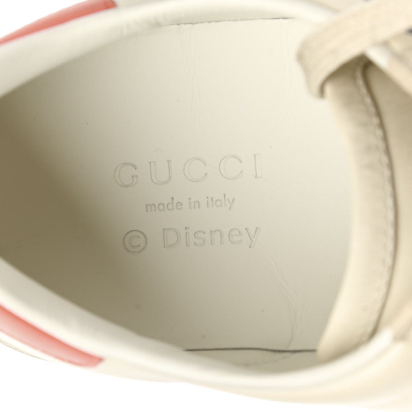 X DISNEY Miro Soft Calfskin Mickey Mouse Print Womens Ace Sneakers 37.5 Ivory Deep Orange