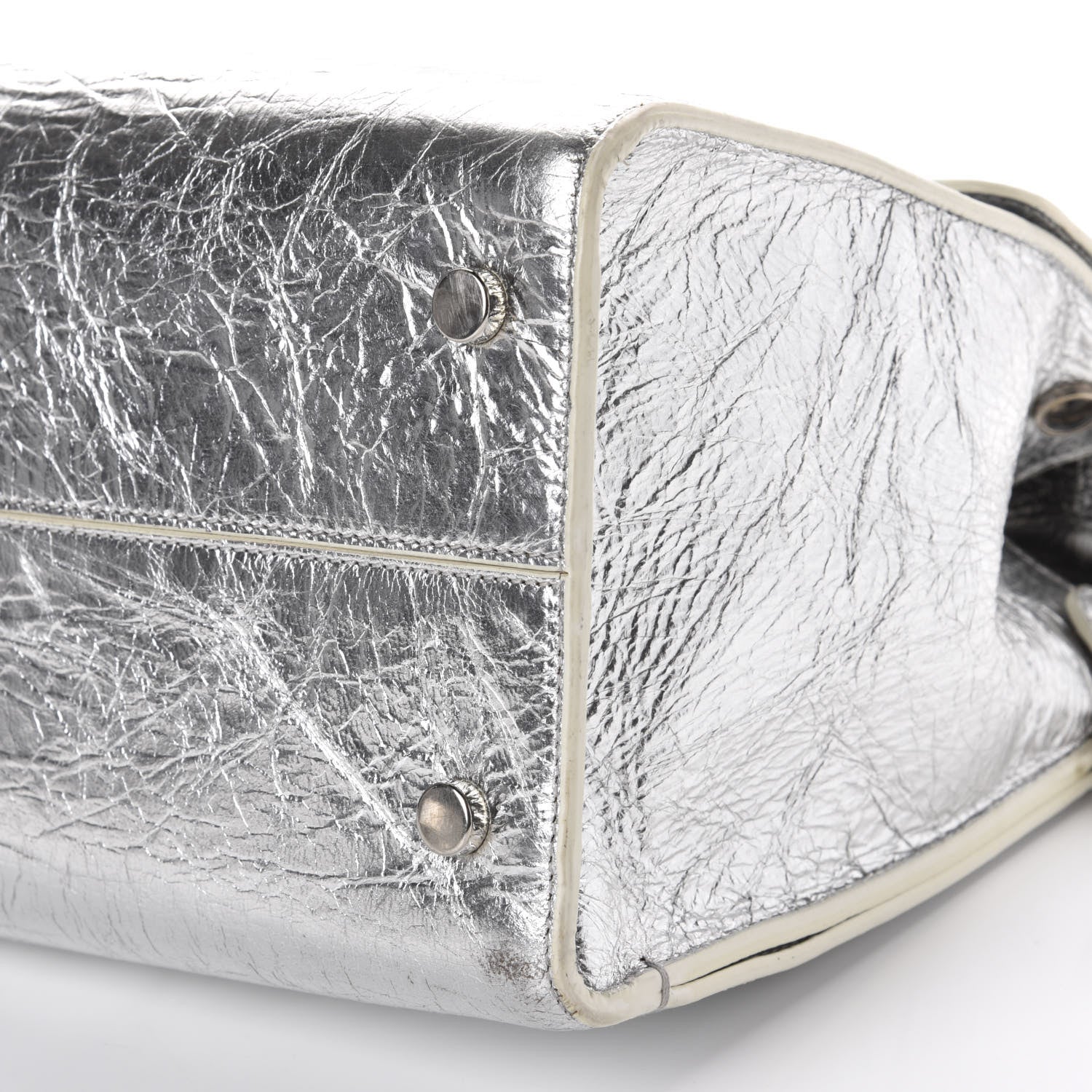 Christian Dior Metallic Calfskin Medium Diorever Flap Silver 8 of 10