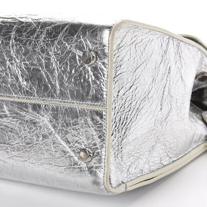 Christian Dior Metallic Calfskin Medium Diorever Flap Silver 8 of 10