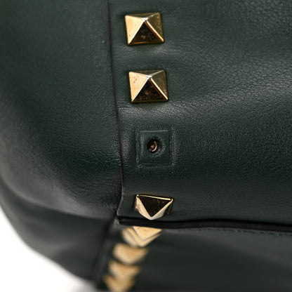Valentino Garavani Vitello Rockstud Double Handle Tote  Smeraldo 10 of 11