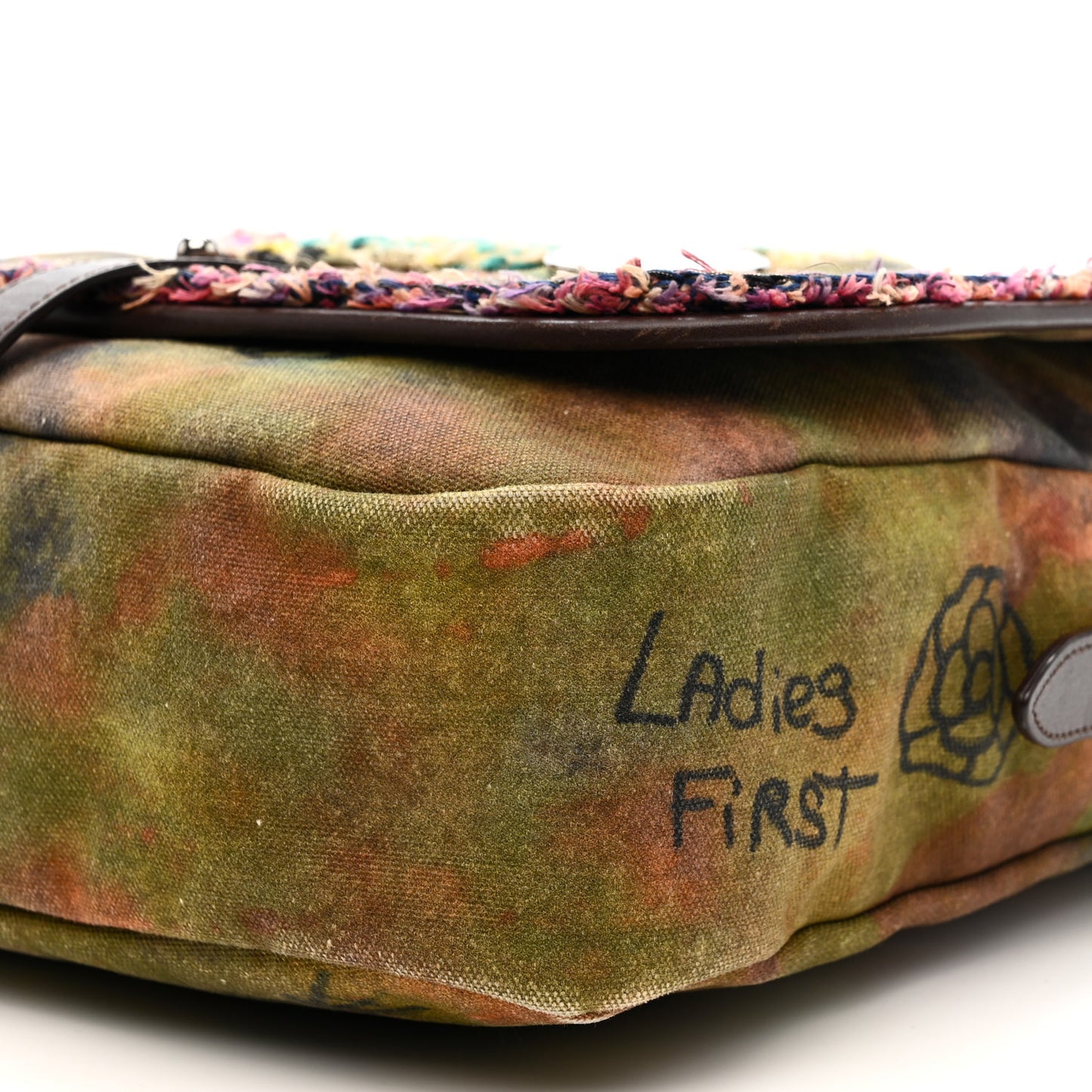 Washed Toile Graffiti On The Pavements Messenger Khaki Multicolor
