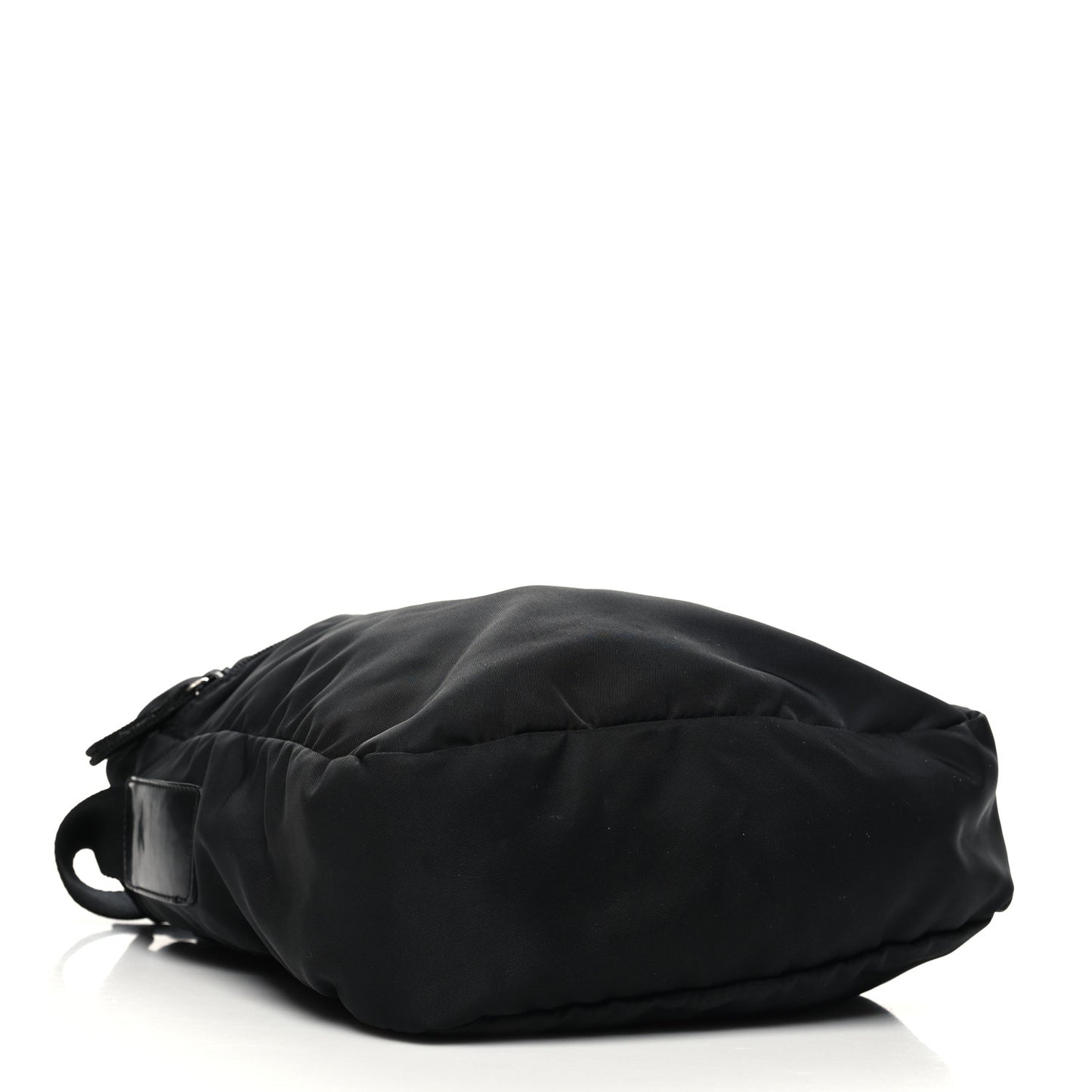 Nylon Flat Messenger Bag Black
