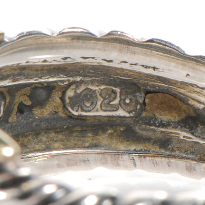 David Yurman Sterling Silver 14k Yellow Gold X Crossover Ring 6.5 5 of 7