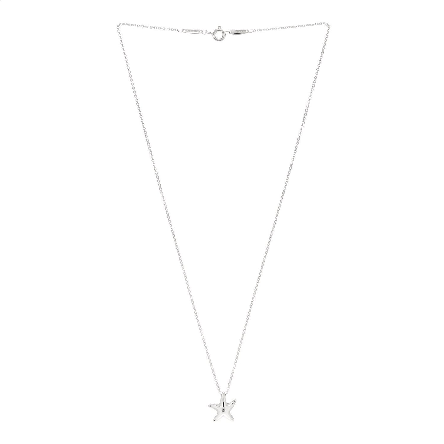 Sterling Silver 12mm Elsa Peretti Starfish Pendant Necklace