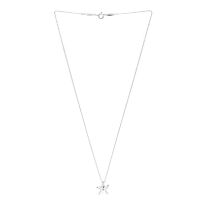 Tiffany Sterling Silver 12mm Elsa Peretti Starfish Pendant Necklace 3 of 6