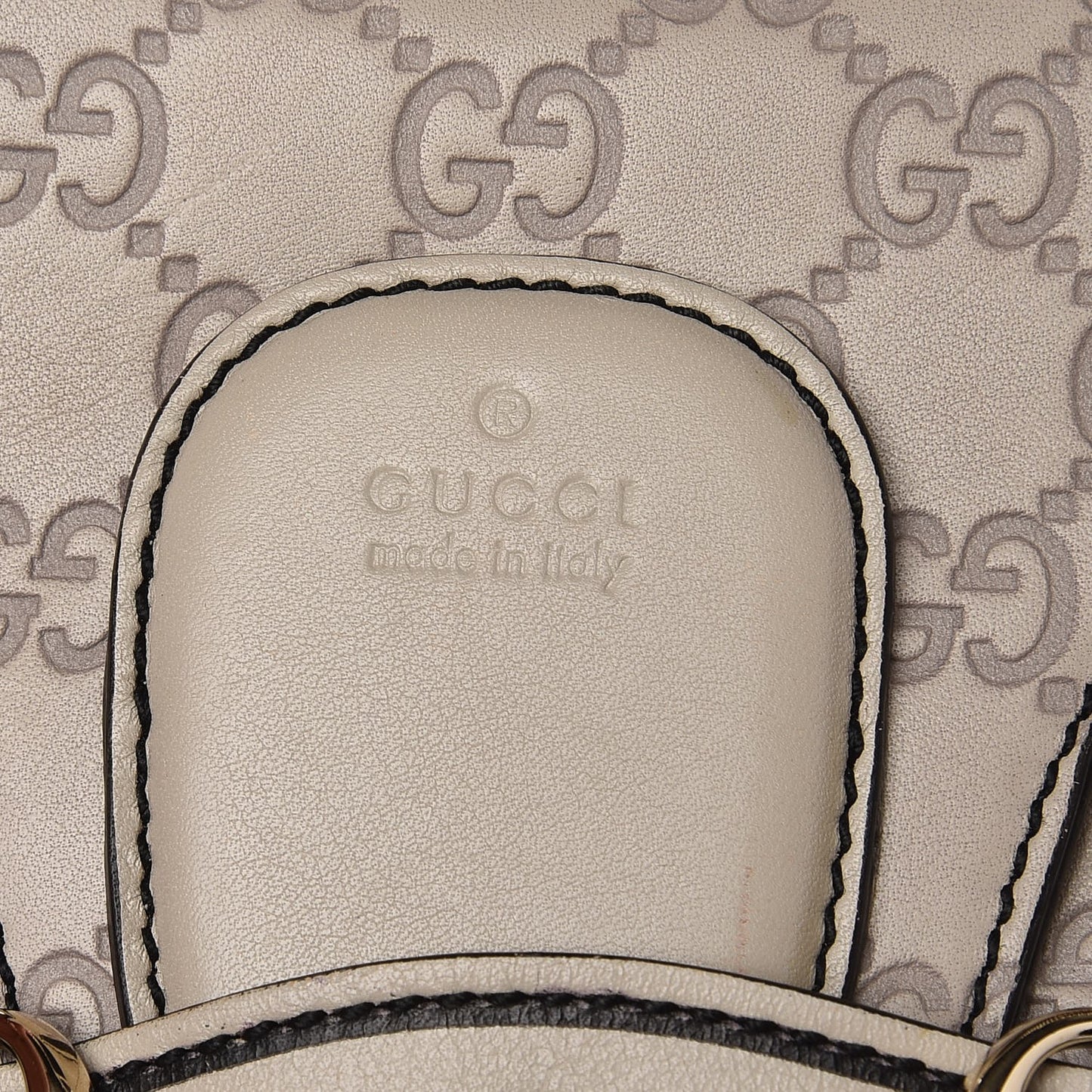 Guccissima Signature Medium Emily Shoulder Bag Mystic White
