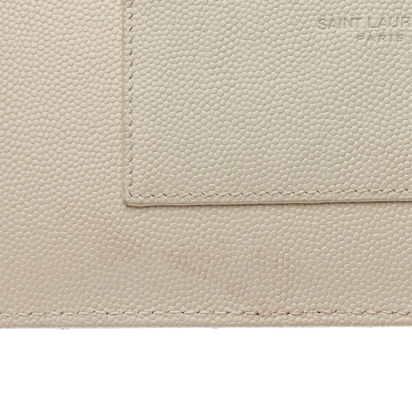 Grain De Poudre Chevron Monogram Large Bill Pouch Blanc Vintage