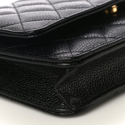 Chanel Caviar Quilted Wallet On Chain WOC Black 10 of 12