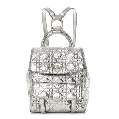 Christian Dior Metallic Calfskin Small Stardust Backpack Silver 1 of 17