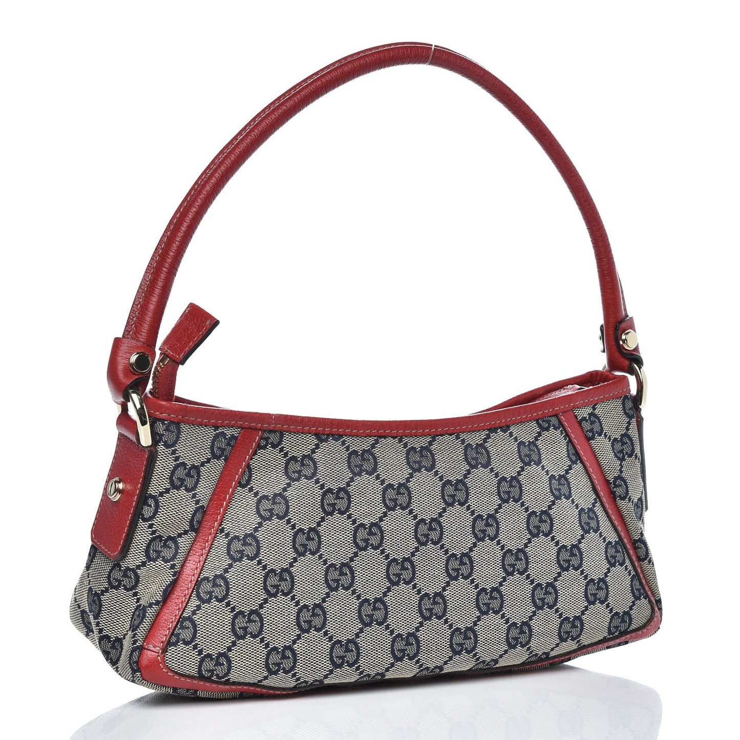 Monogram D Ring Abbey Pochette Navy Red