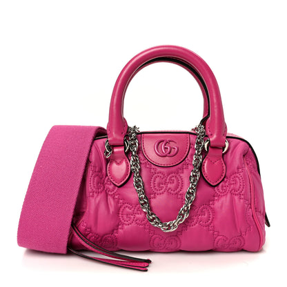 Gucci Nylon Calfskin Enamel GG Matelasse Mini Bowler Bag Lovely 1 of 9