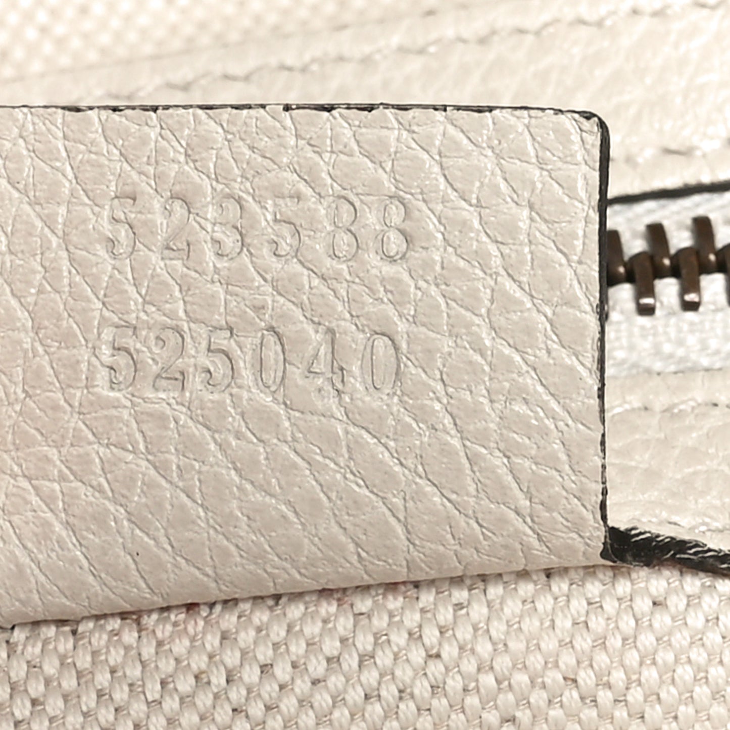 Grained Calfskin Logo Half Moon Hobo White