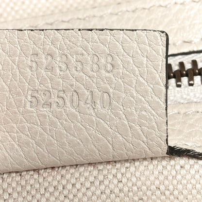 Gucci Grained Calfskin Logo Half Moon Hobo White 7 of 10