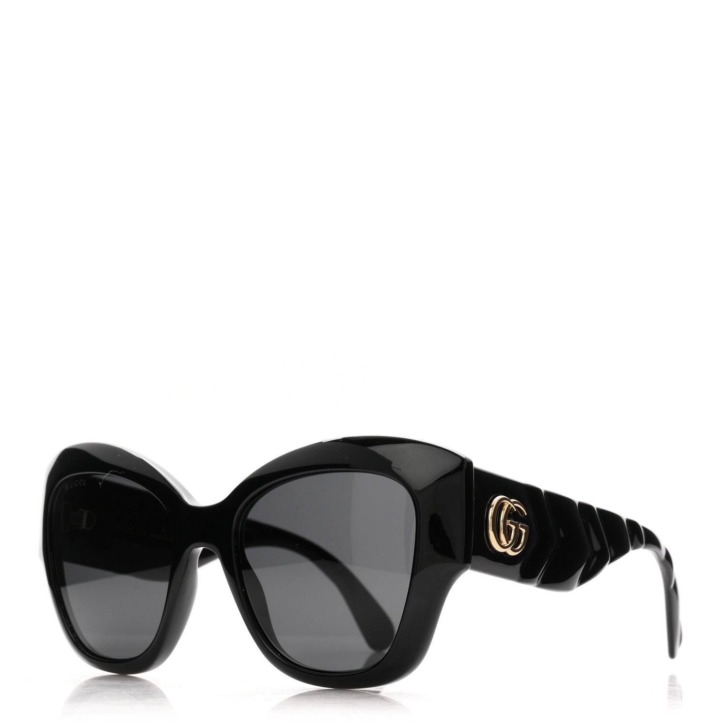 Gucci Acetate GG Butterfly Sunglasses GG0808S Black 1 of 8