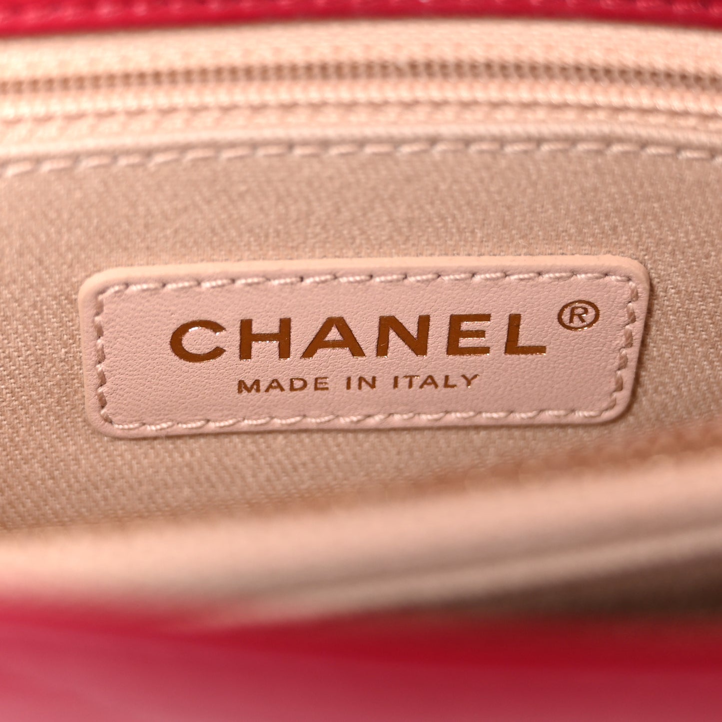 Calfskin Chevron Stitched Small Coco Flap Bag Pink