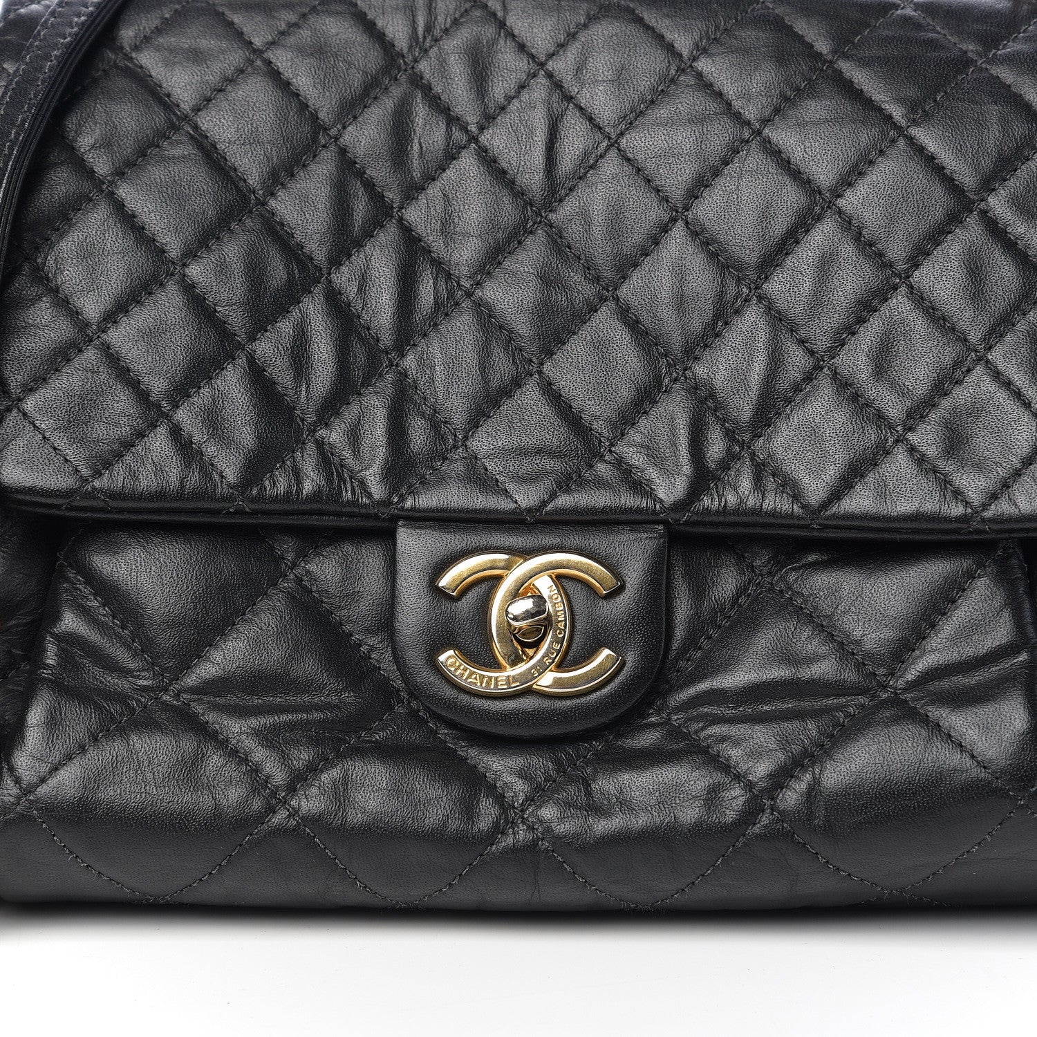 Chanel Aged Calfskin Large Chic Quilt Flap Black 9 of 9