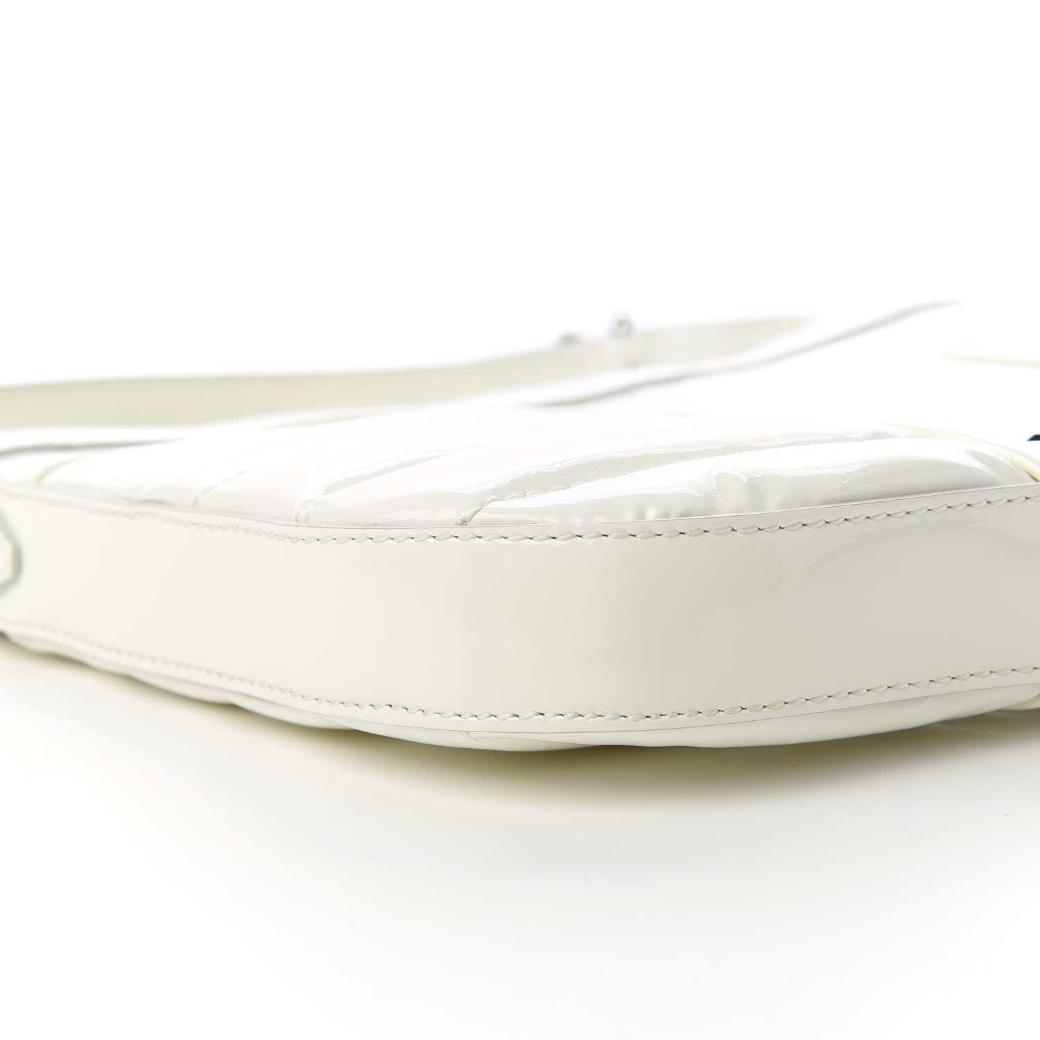 Burberry Patent Calfskin Crossbody Bag White 6 of 11