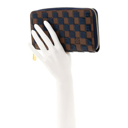 Louis Vuitton Damier Paillettes Zippy Wallet Blue 2 of 8