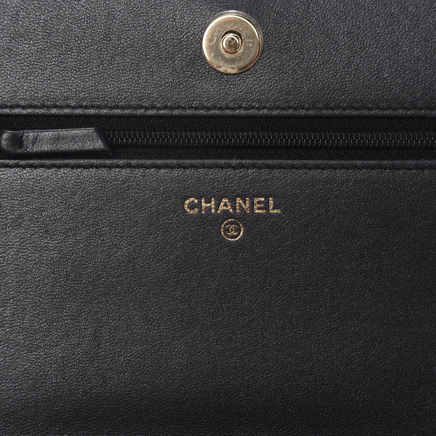Chanel Iridescent Lambskin Quilted Pearl Wallet On Chain WOC Black 8 of 12