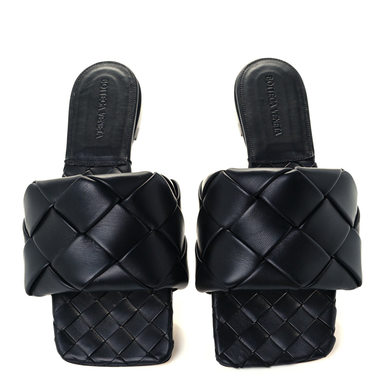 Bottega Veneta Nappa Maxi Intrecciato Lido Flat Sandals 38 Black 4 of 8