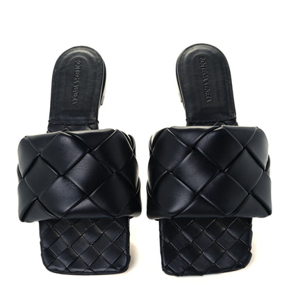 Bottega Veneta Nappa Maxi Intrecciato Lido Flat Sandals 38 Black 4 of 8