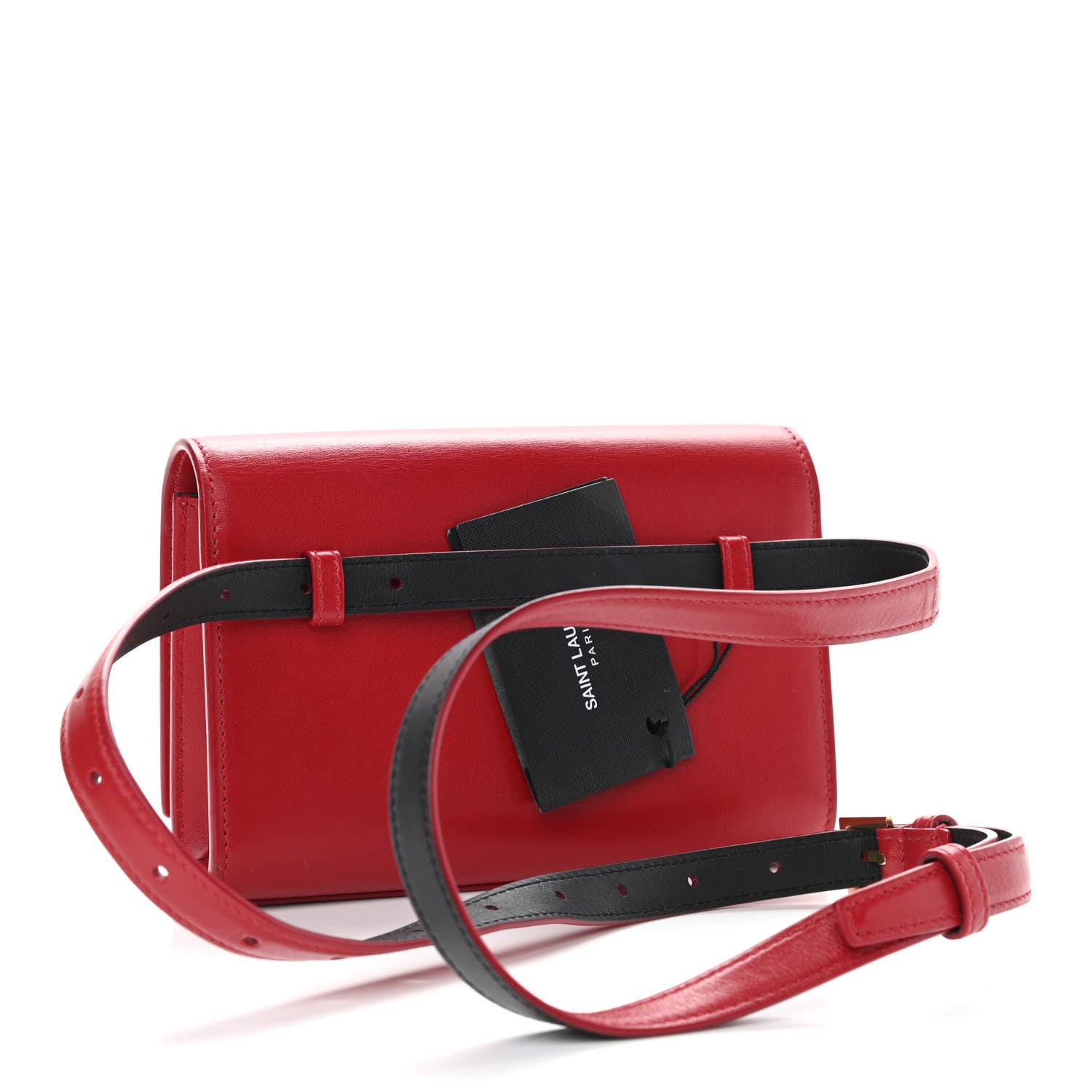 Saint Laurent Smooth Calfskin Monogram Kate Belt Bag Red 3 of 9
