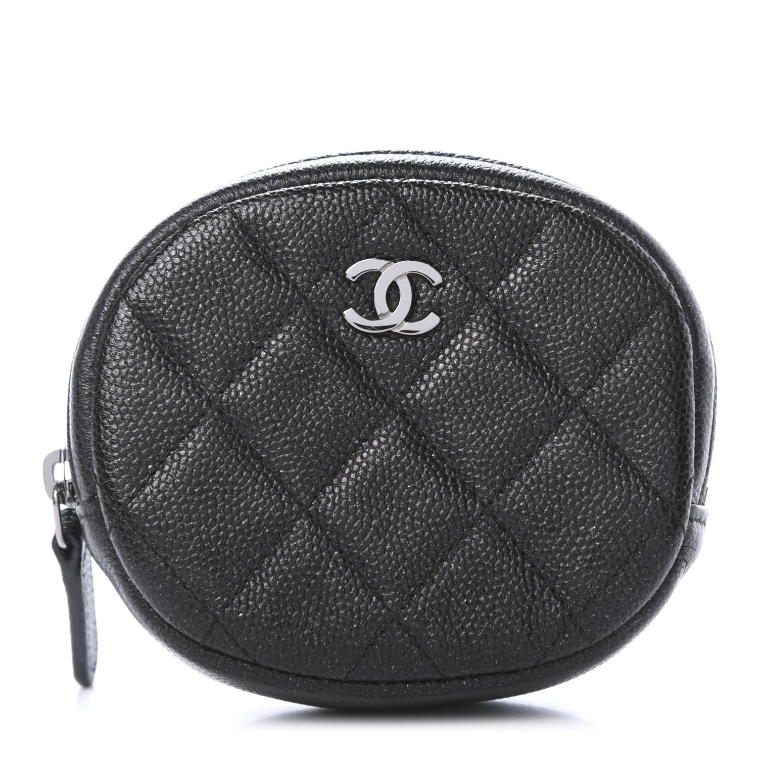 Chanel Iridescent Caviar Quilted Zip Around Classic Coin Purse Black 1 of 11
