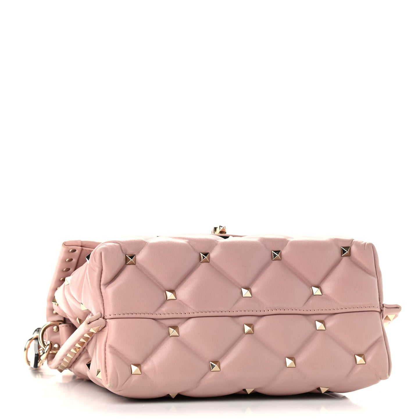 Nappa Medium Candystud Top Handle Bag Poudre
