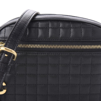 Celine Calfskin Quilted Small C Charm Bag Black 10 of 10