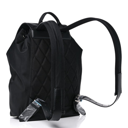 Burberry Nylon Logo Print Backpack Black 3 of 8
