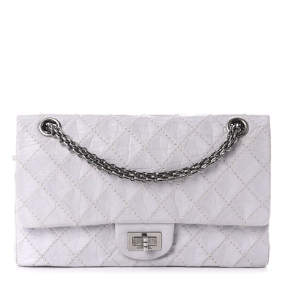 Chanel Aged Calfskin Quilted 50th Anniversary 2.55 Reissue 225 Flap White 1 of 11