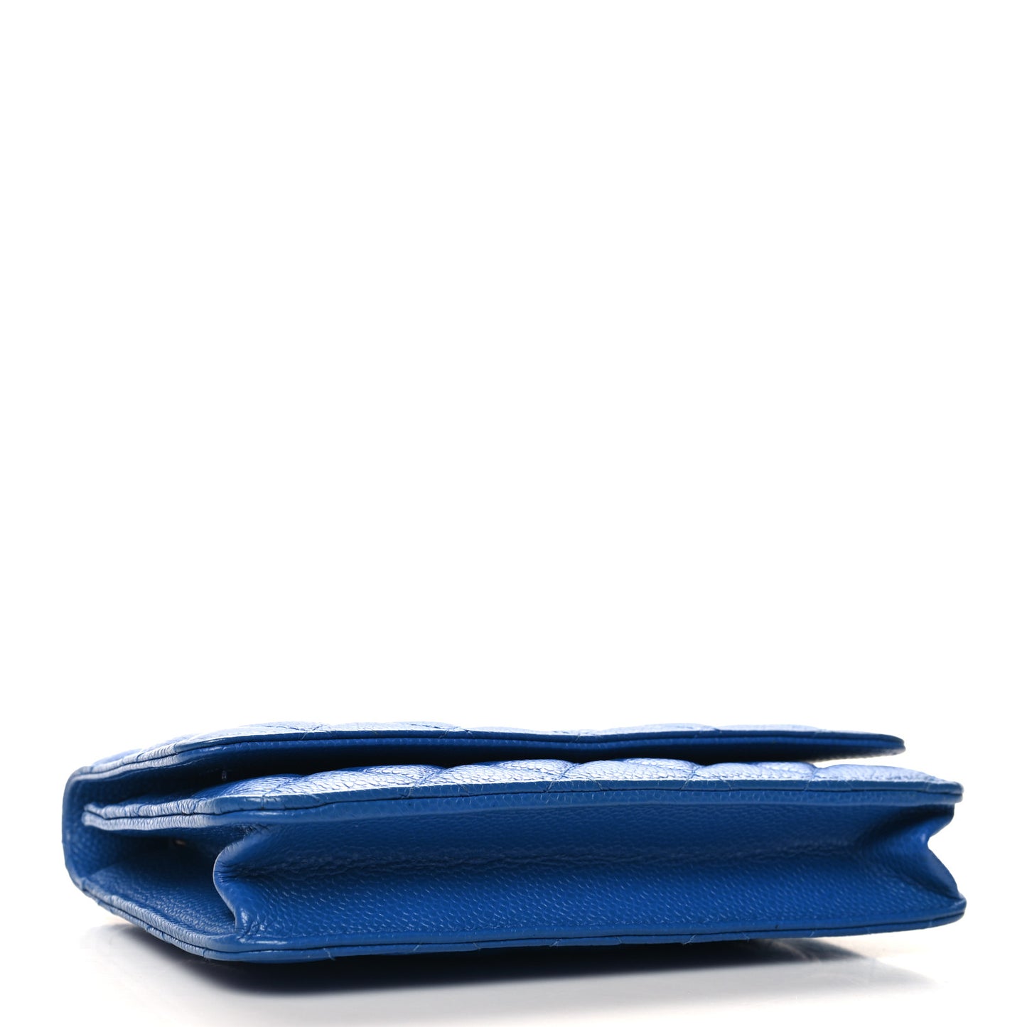 Caviar Quilted Wallet on Chain WOC Blue