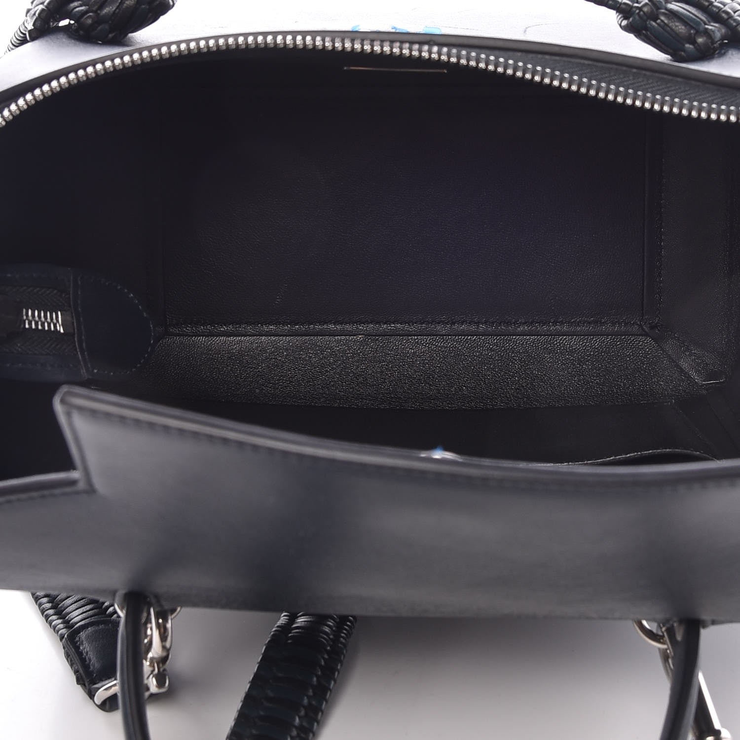 Celine Smooth Calfskin Micro Bi-Color Braided Belt Bag Dark Sea 5 of 9