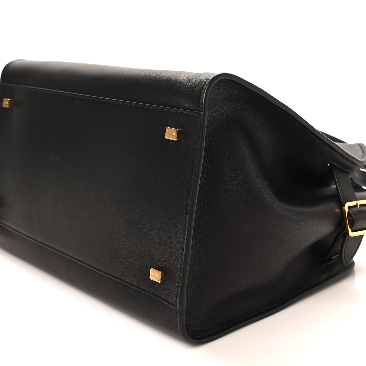 Polished Saddle Calfskin Soft Margaux 12 Black