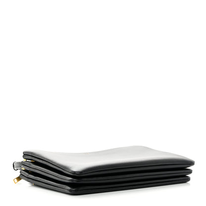 Celine Lambskin Large Trio Crossbody Bag Black 4 of 15