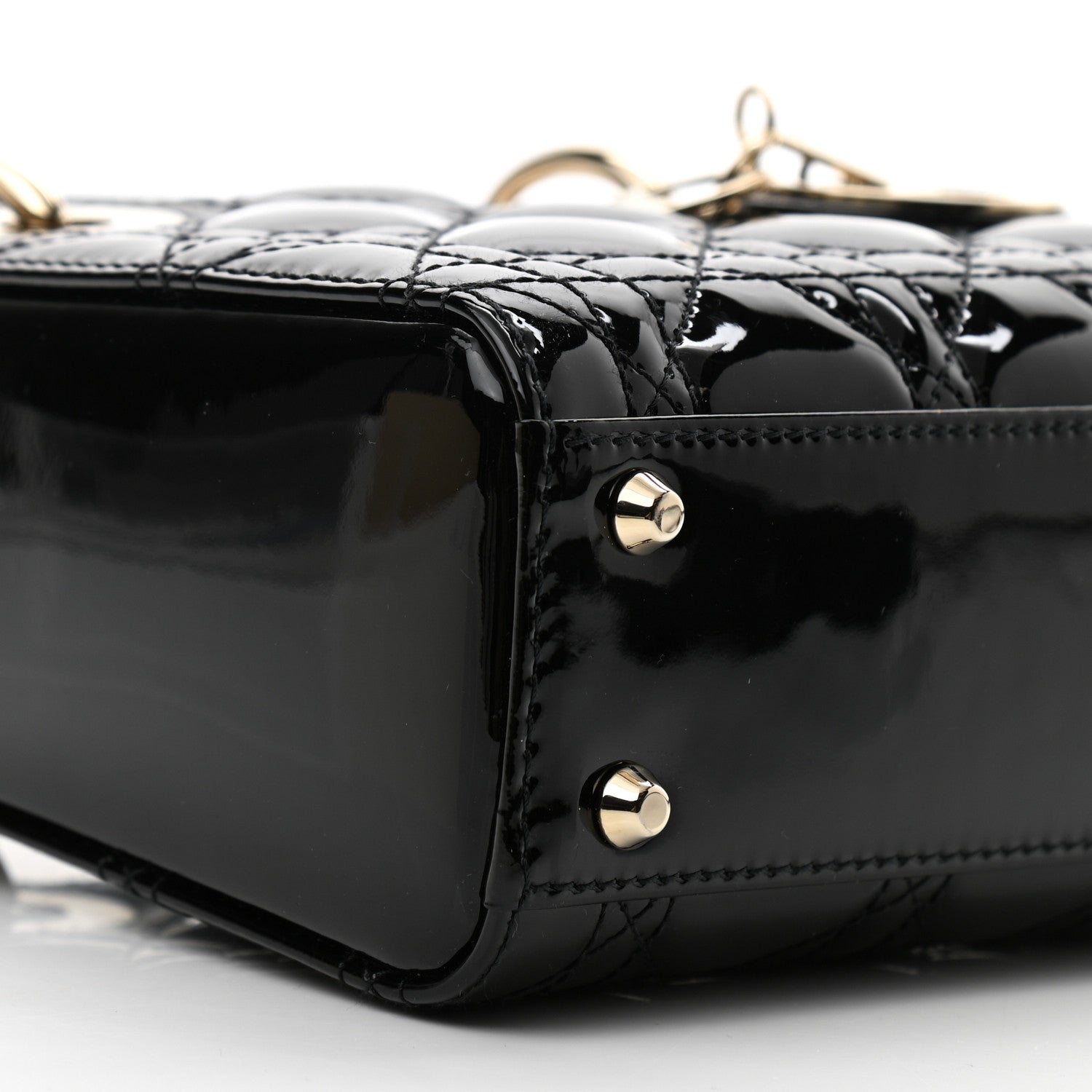 Christian Dior Patent Cannage Mini Lady Dior Black 9 of 10