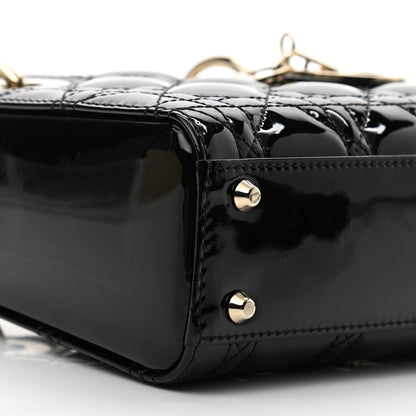 Christian Dior Patent Cannage Mini Lady Dior Black 9 of 10