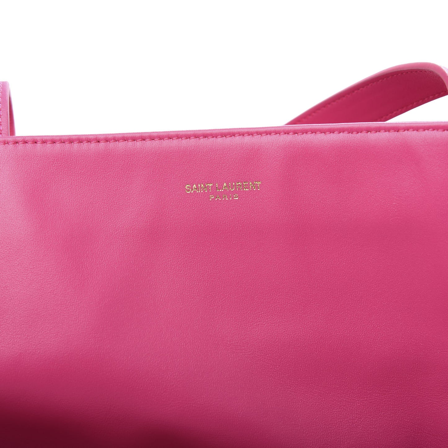 Calfskin Suede Reversible East West Shopper Tote Fuchsia