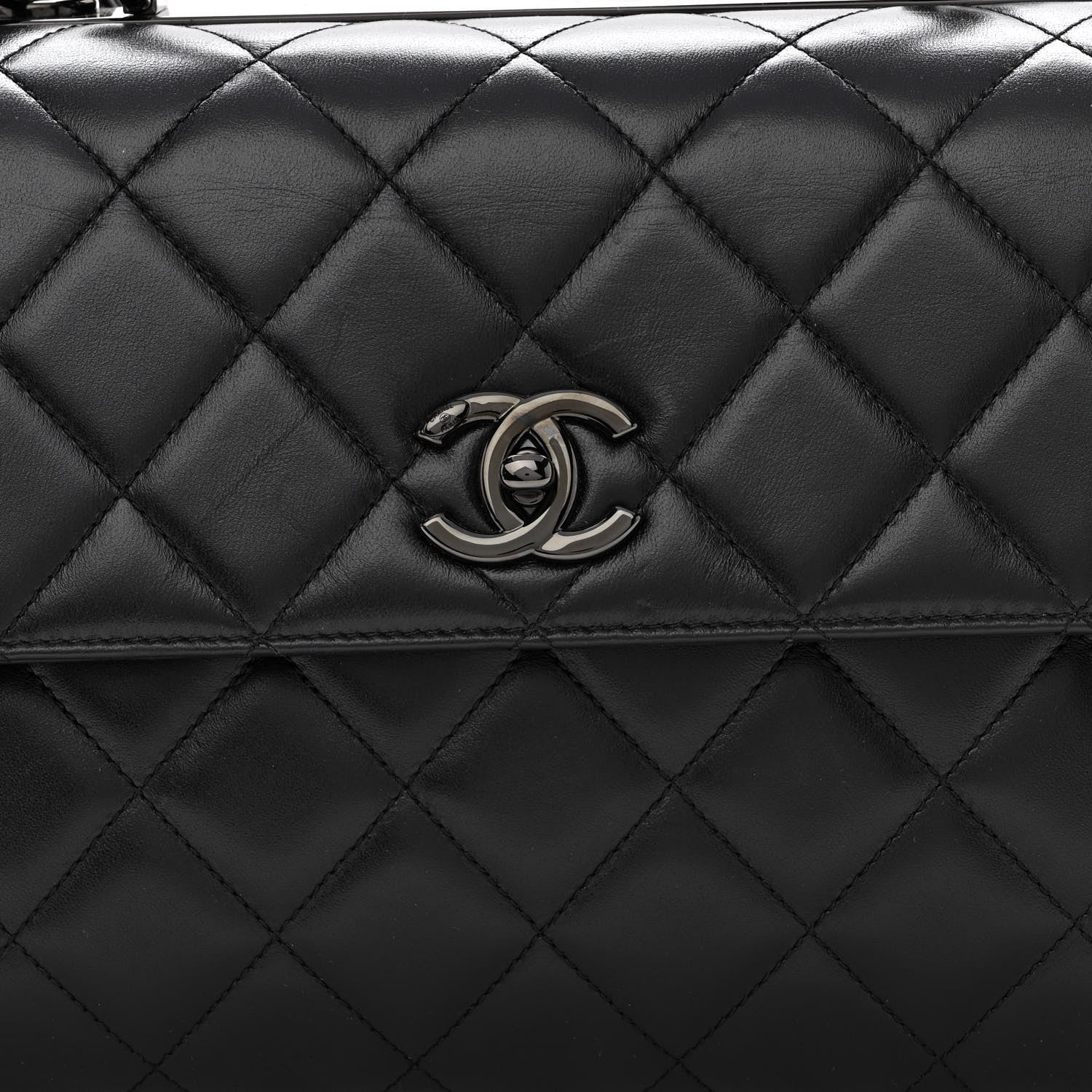 Chanel Lambskin Quilted Medium Trendy CC Flap Dual Handle Bag So Black 6 of 9