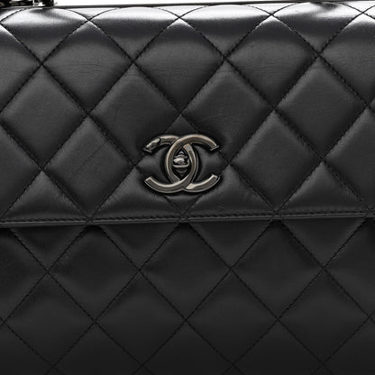 Chanel Lambskin Quilted Medium Trendy CC Flap Dual Handle Bag So Black 6 of 9